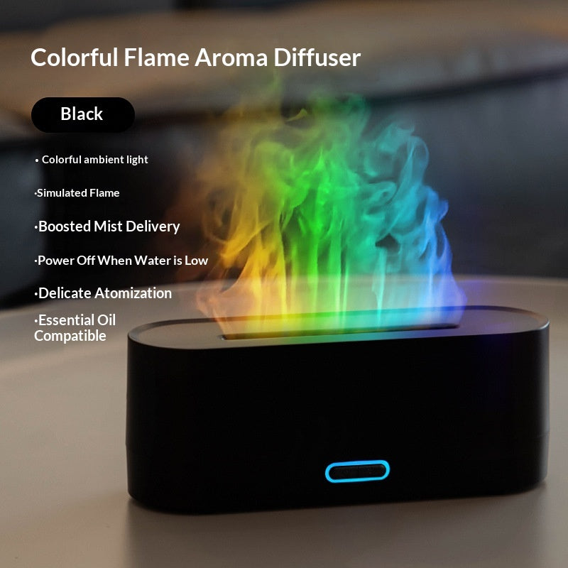 Desktop Colorful Flame Aroma Diffuser USB Humidifier
