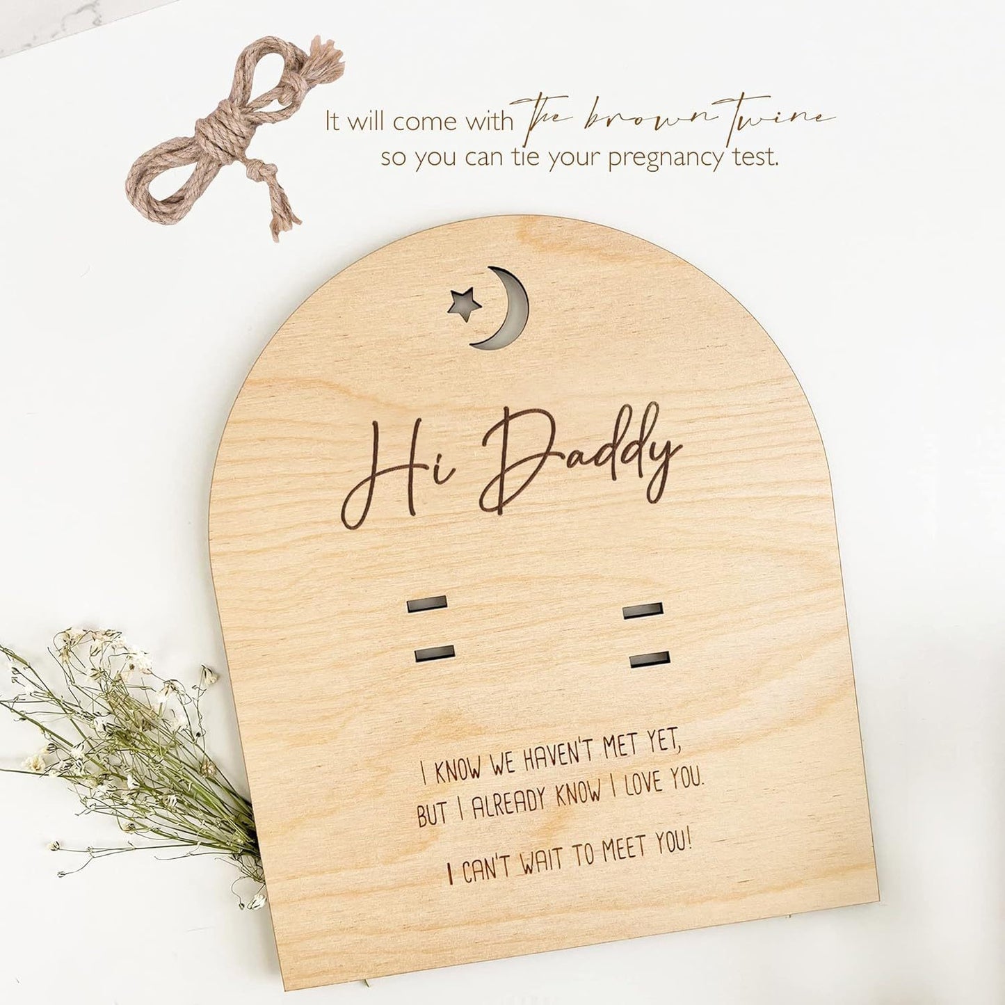 Pregnancy Reveal Wooden Sign - Keepsake Plaque for Baby Announcement & Photo Prop