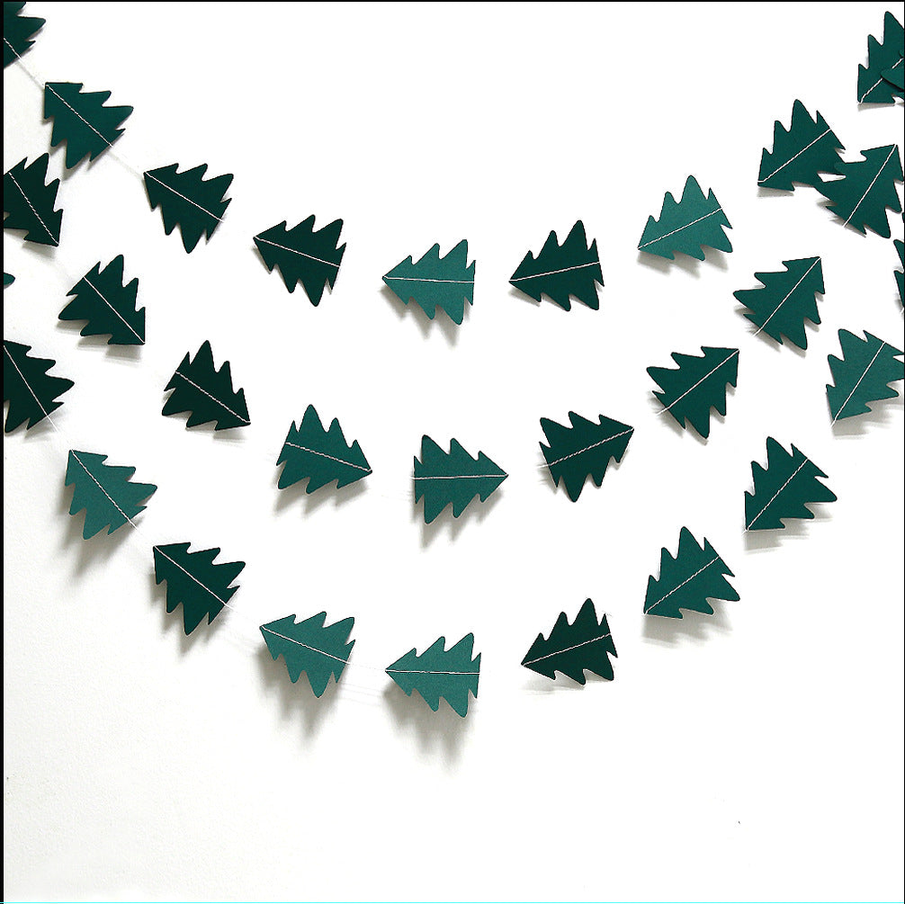 Christmas Flag Decorations Supplies Festive Hanging Ornaments Set