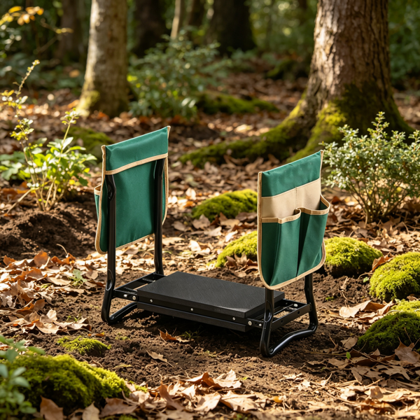 Heavy Duty Garden Kneeler & Seat with Tool Bags, Support up to 330 lbs
