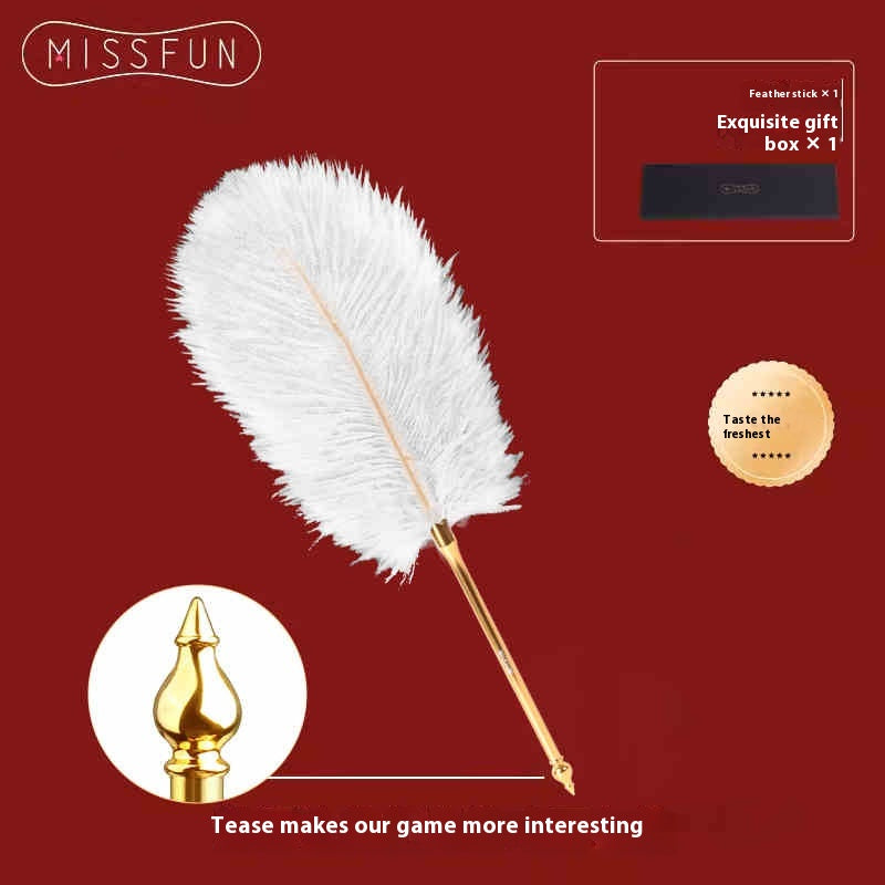 Feather Teasing Stick Prop for Creative Play and Performance