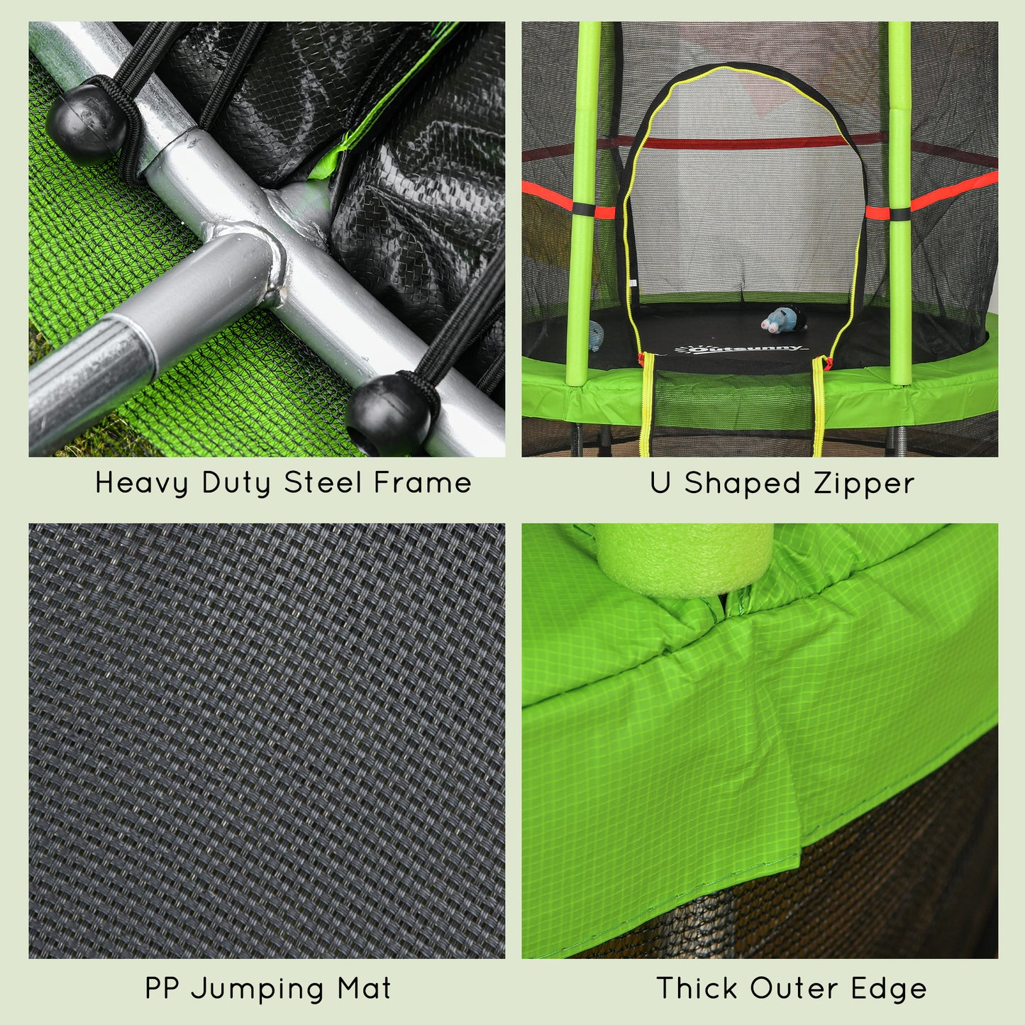 5FT Kids Trampoline with Enclosure Net - Safe Fun for Ages 3-6