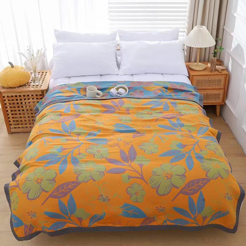 Combed Cotton Sand Gauze Towel Quilt Blanket for Home & Bedroom