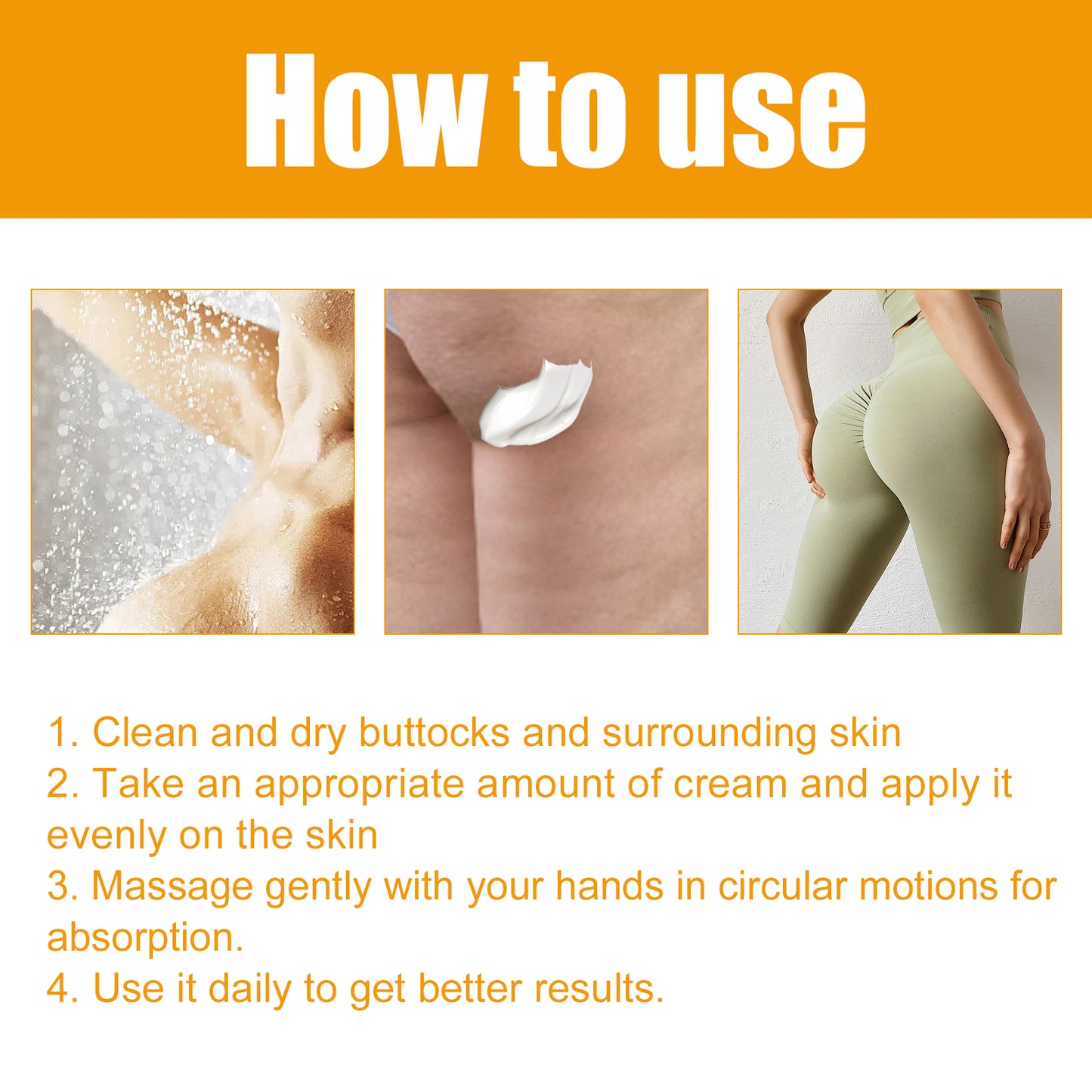 Buttock Firming & Plumping Cream - Moisturizing Hip Tightening Treatment