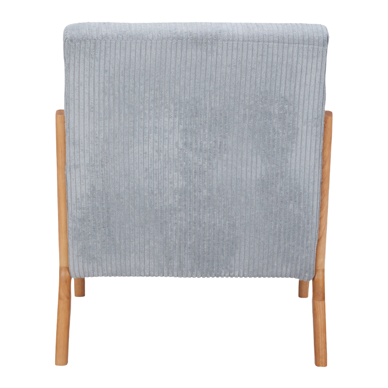Mid-Century Modern Upholstered Accent Chair - Light Gray