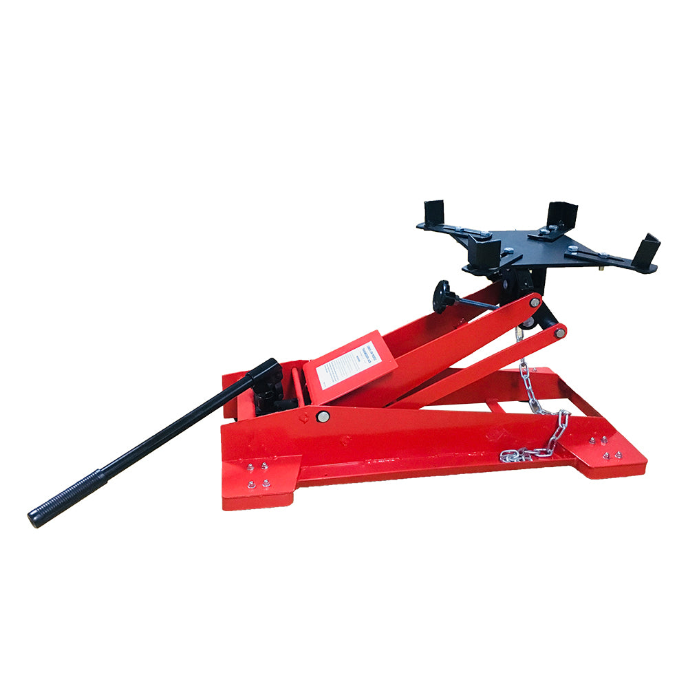Hydraulic Transmission Jack 0.5 Ton Low Profile Steel Heavy Duty Tool - Red
