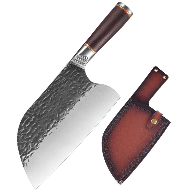 Stainless Steel Forged Hammer Pattern Kitchen Knife Set