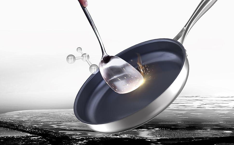 10-Inch Titanium Non-Stick Frying Pan - Dishwasher & Oven Safe