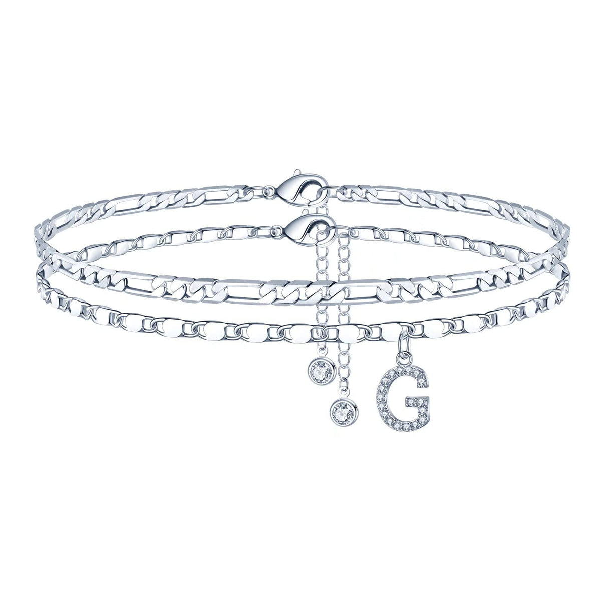 Simple Fashion Bead Double-circle Anklet