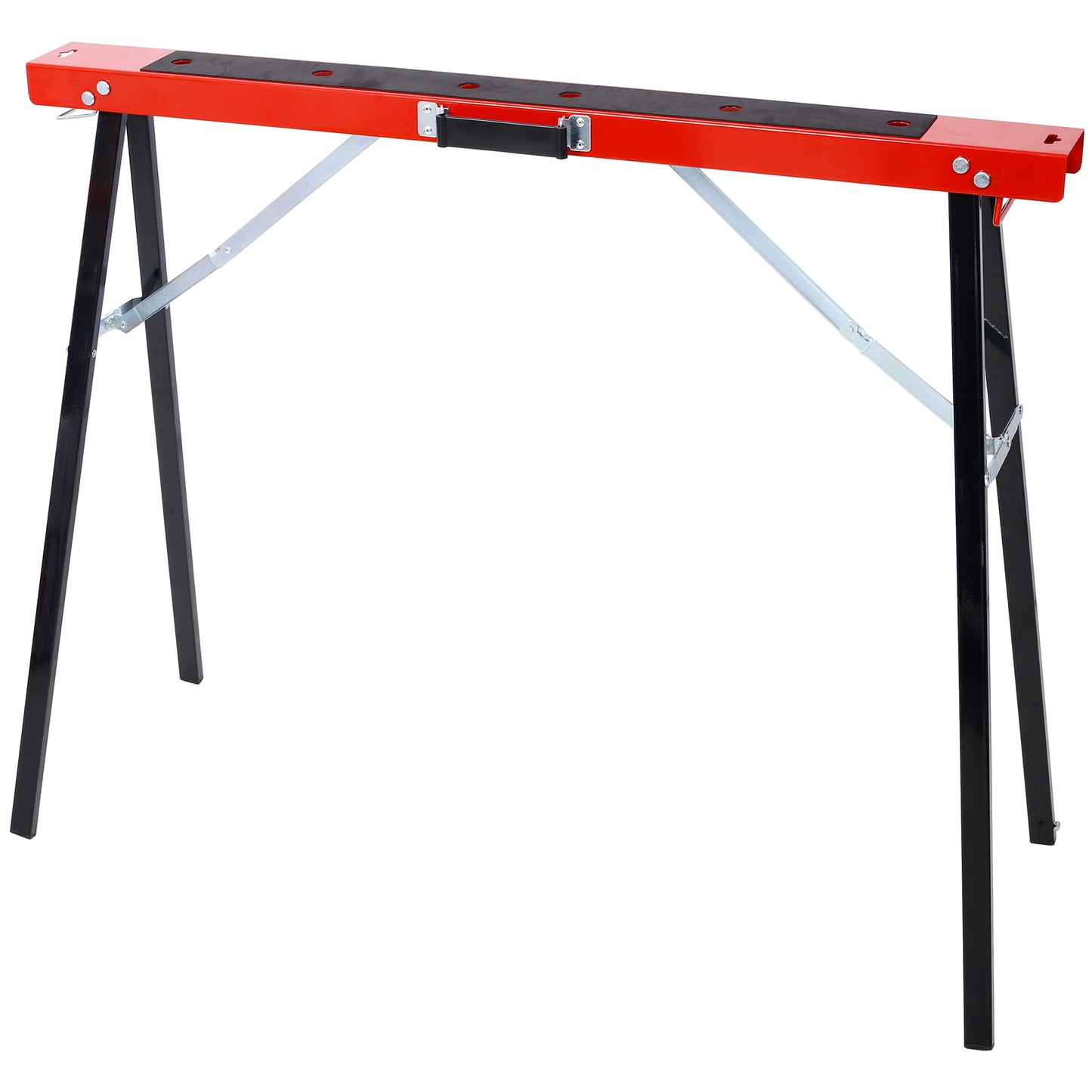 Set of 2 Heavy-Duty Wooden Sawhorse Frames with Foldable Design