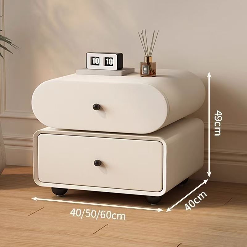 Luxury Solid Wood Bedside Table - Vintage Nightstand with Storage