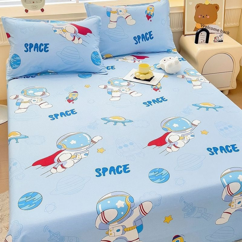 Children's Cartoon Bed Sheet and Pillowcase 3-Piece Bedding Set Multiple Sizes & Patterns