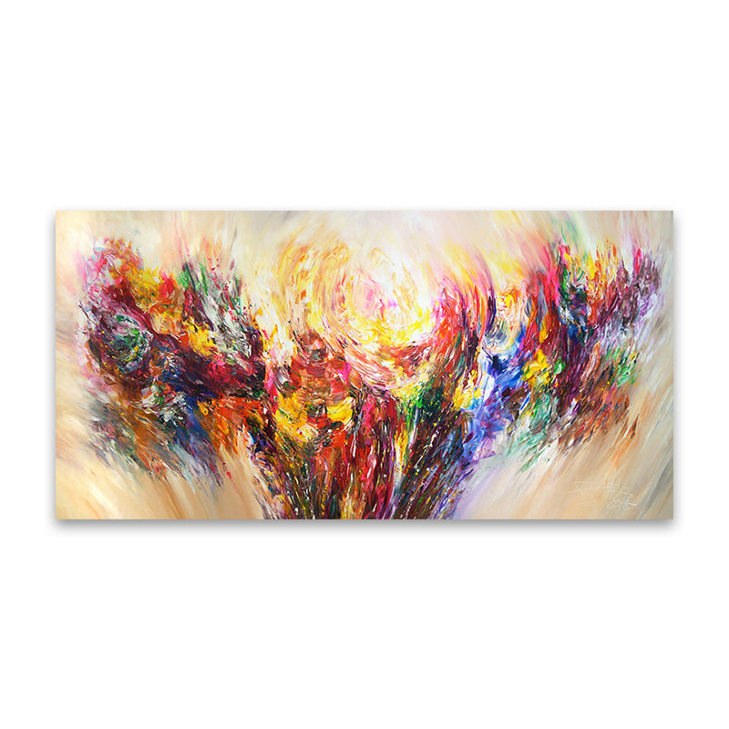 Custom Inkjet Canvas Painting with Framed Triptych Wall Art