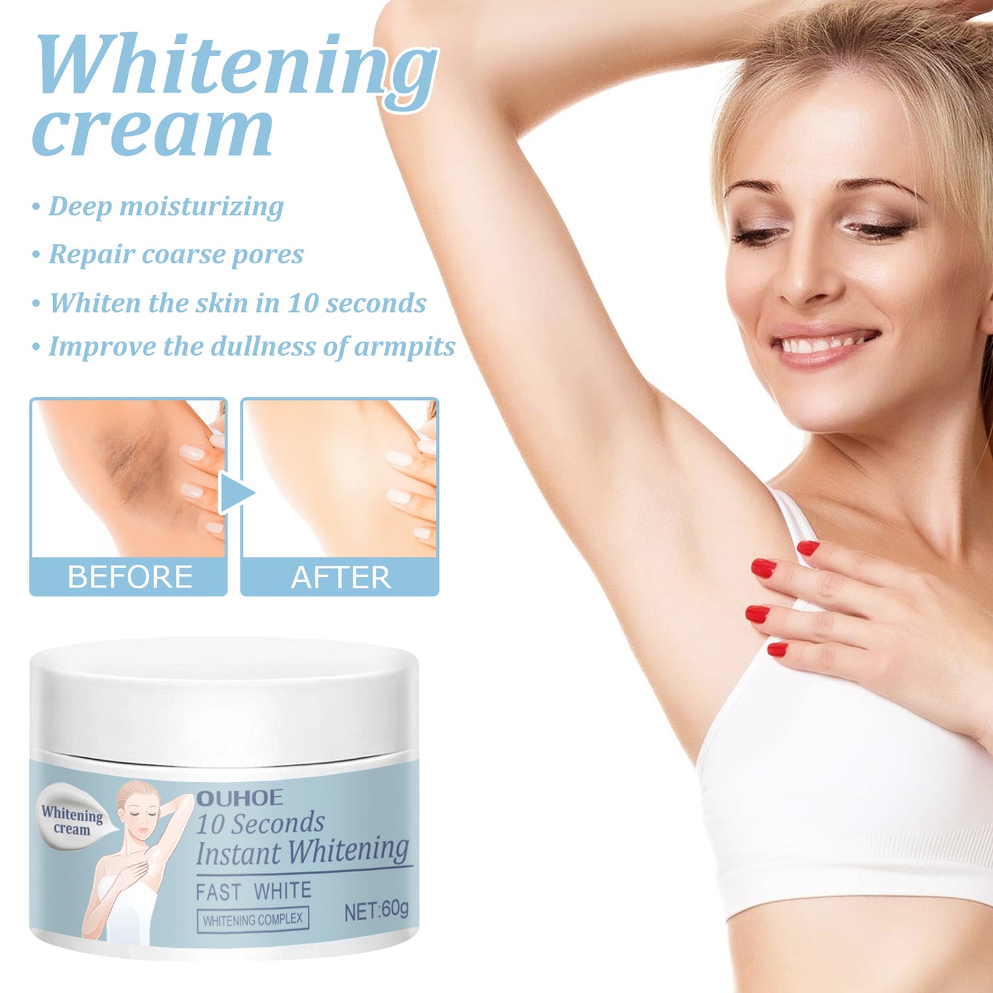 Underarm Brightening Cream - 60g Skin Whitening Body Care