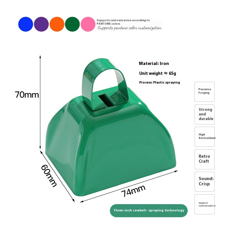 Three-Inch Cowbell Hand Bell for Crafts Home & Party Decorations