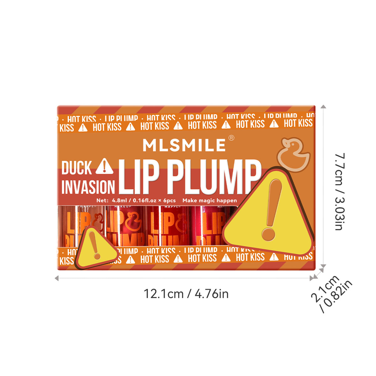 Lip Gloss Set - Moisturizing Lip Glaze with 6 Colors, 4.8ml Each