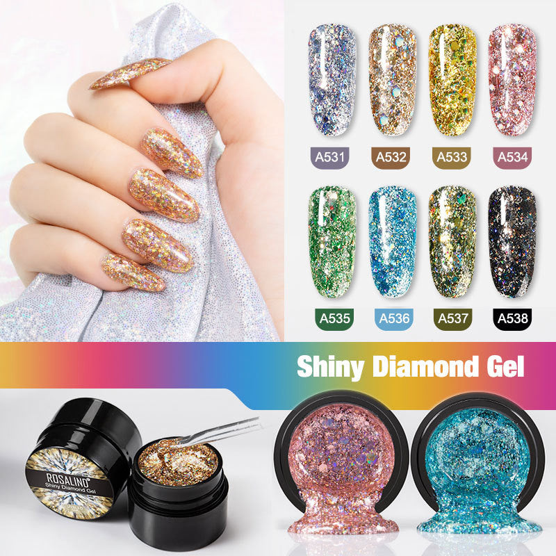 Flashing Diamond UV Nail Polish - 8 Colors