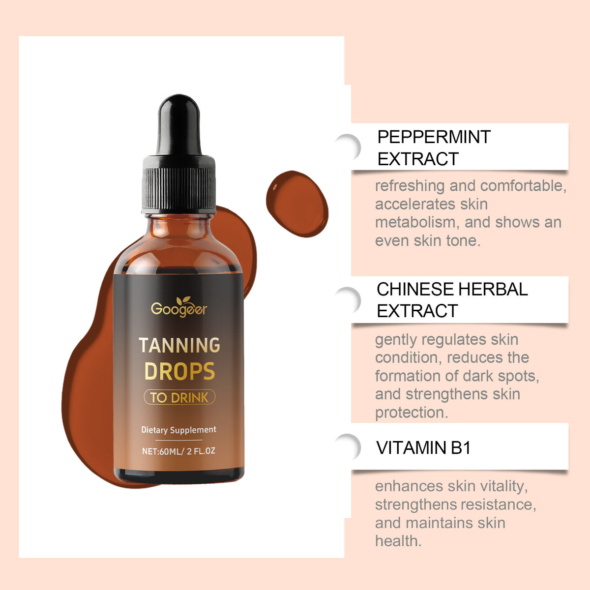 Googeer Tanning Drops To Drink Body Treatment
