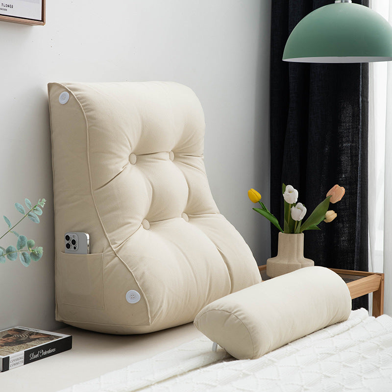 Removable Washable Waist Support Pillow - Bedside Cushion for Comfort