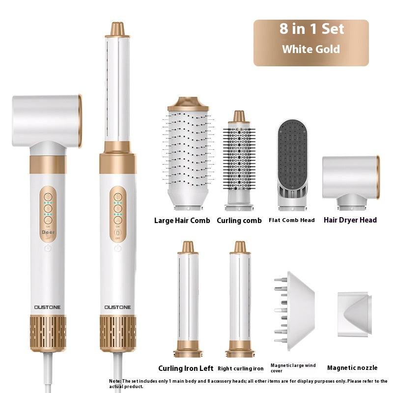8-in-1 Multifunctional Hair Curler Set - Hair Styling Comb with Hot & Cold Air