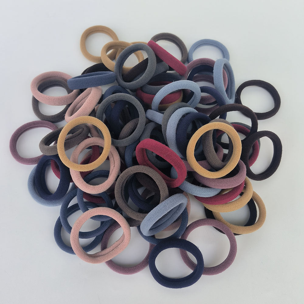 Bulk Veggie Ring Head Rope - Natural Knitted Hair Accessory - Multiple Colors