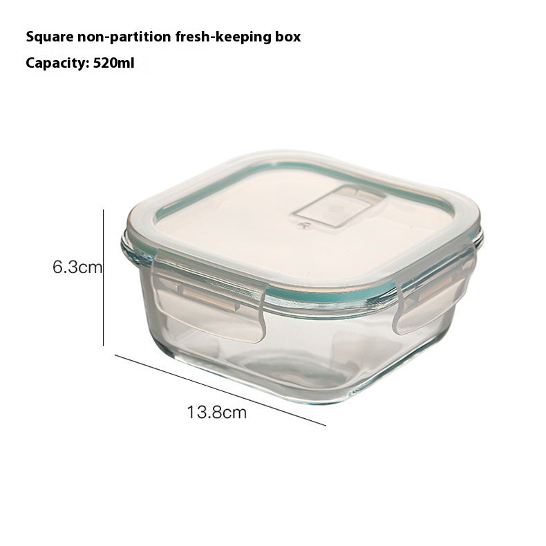 Glass Lunch Box Food Grade Sealed Container for Microwave Oven