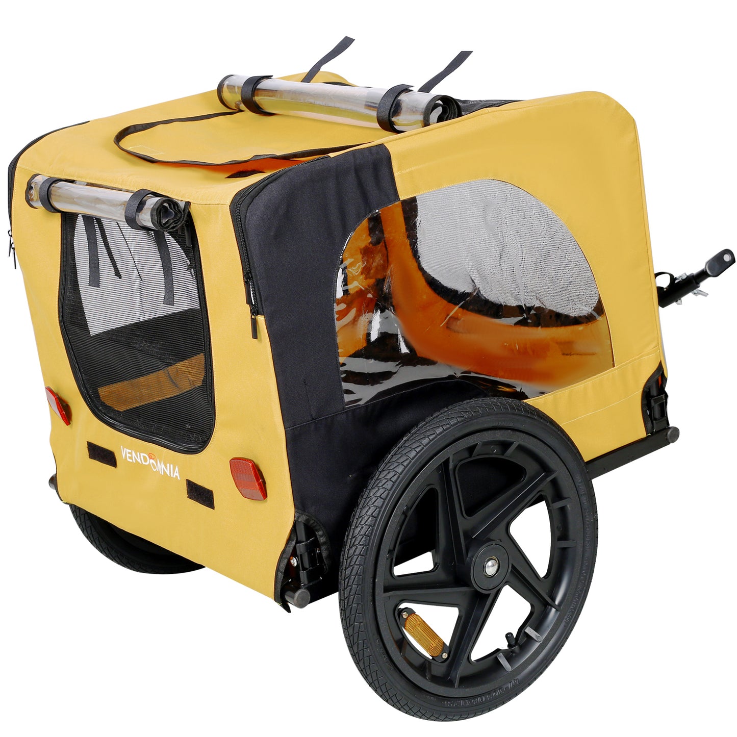Heavy Duty Foldable Pet Stroller with Bicycle Tow - Waterproof Dog Carrier