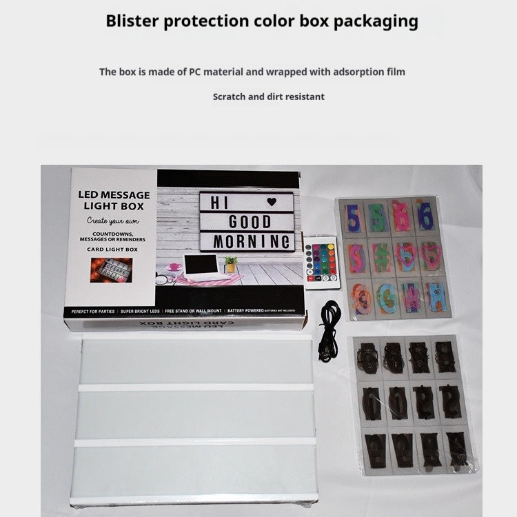 LED Light Box Puzzle Lamp with Customizable Color & Material Options