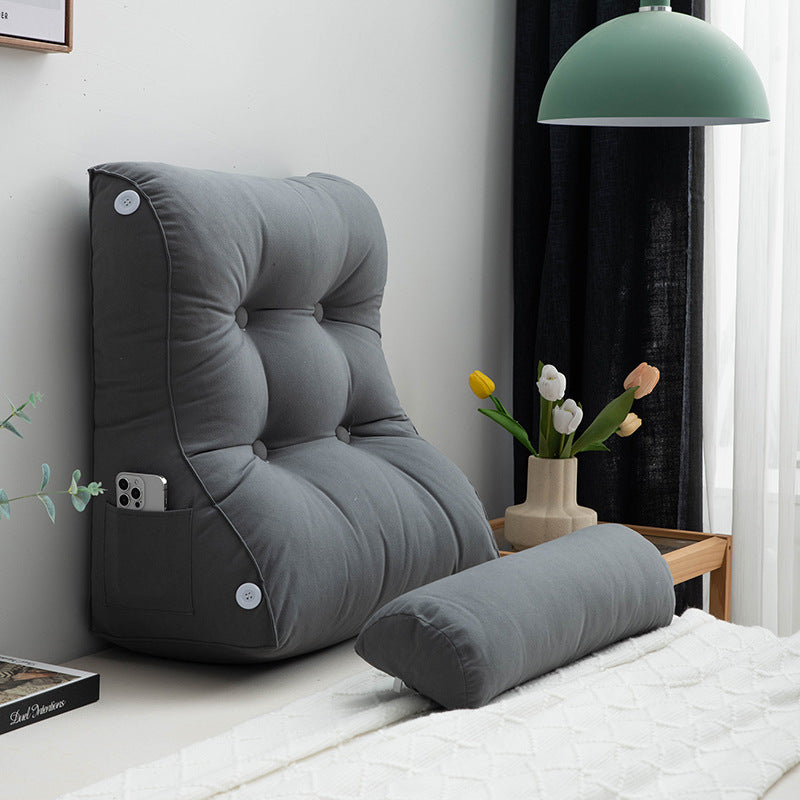 Removable Washable Waist Support Pillow - Bedside Cushion for Comfort