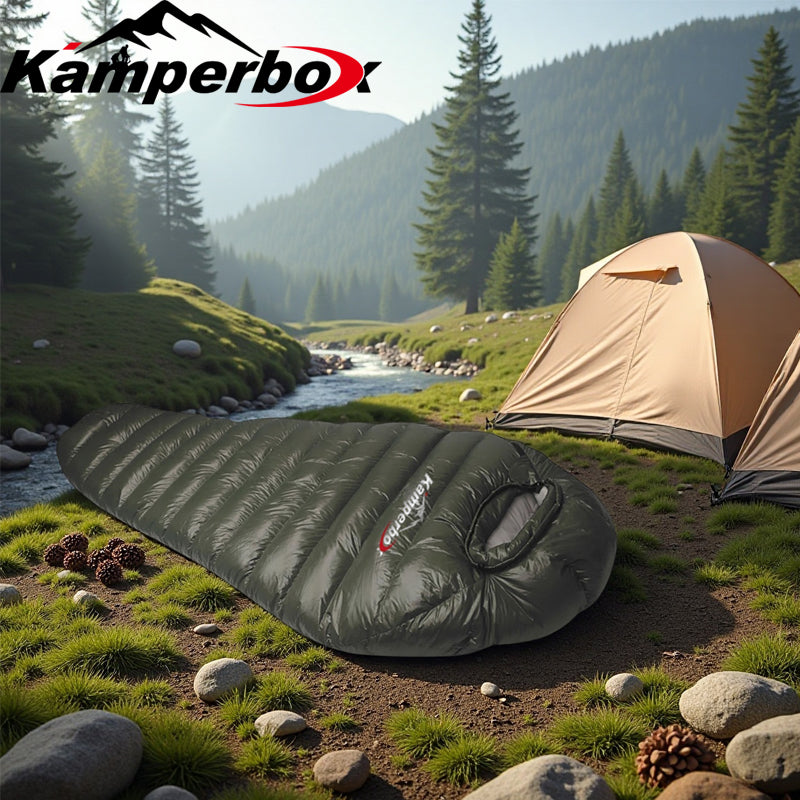 Cold Weather Down Sleeping Bag for Winter Camping - AM1000