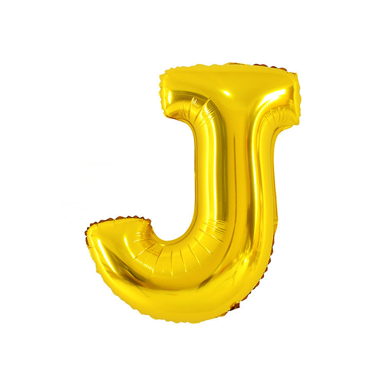 Gold Letter Balloon Set for Birthday Wedding Celebration - Aluminum Foil Party Decor