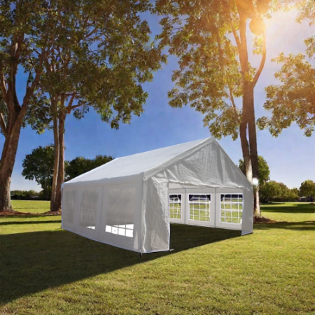 Heavy Duty 20x20 Feet Party Tent with Carry Bags - White