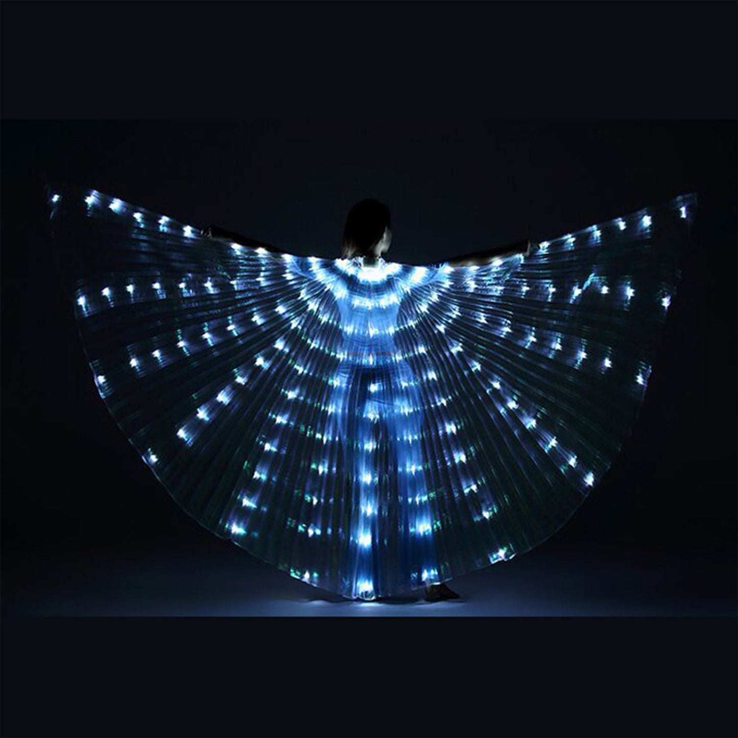 LED Light Up Wing For Adults 9.8FT Polyester Glowing Belly Dance