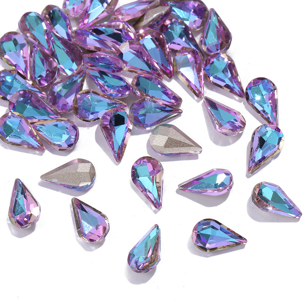 Water Drop Nail Art Diamonds – 100pc Transparent Stones