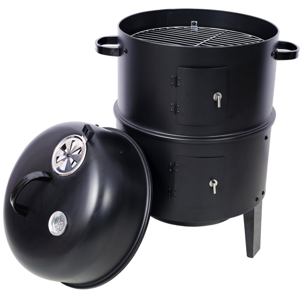 16-Inch Charcoal Smoker Grill - Portable Outdoor Cooking