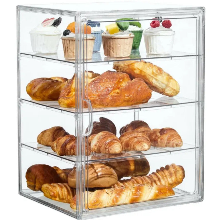 Multi-Layer Acrylic Pastry Display Stand - Transparent Bread Organizer