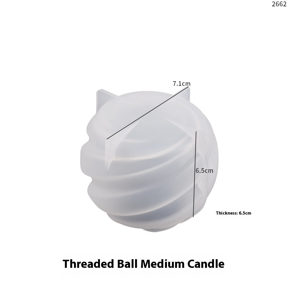 Silicone Candle Mold Spiral Earth Globe Pattern for DIY Aromatherapy Candles
