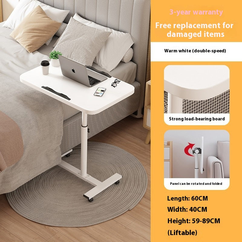 Adjustable Laptop Bedside Table - Portable, Rotating, Modern Design