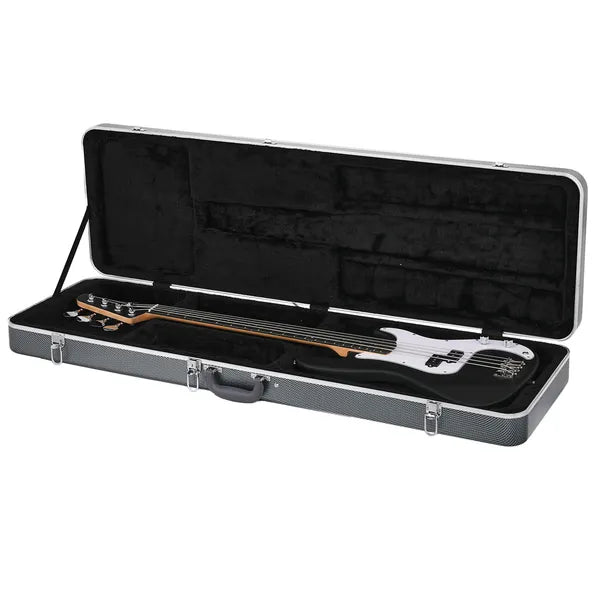Electric Bass Guitar Hard Case - ABS Molded, Grayish Blue