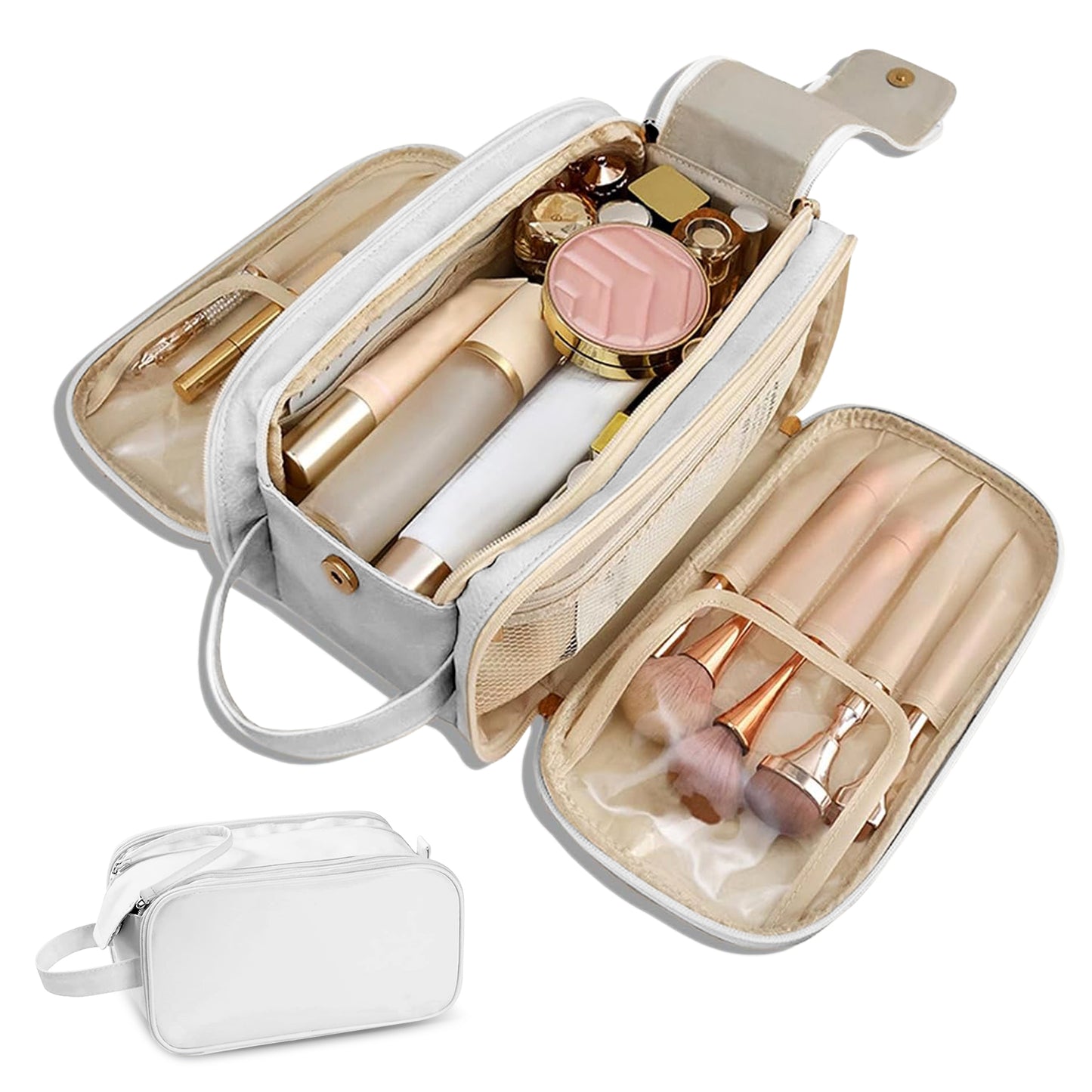 Travel Toiletry Bag For Women Men, Large Organizer Makeup Bag,
