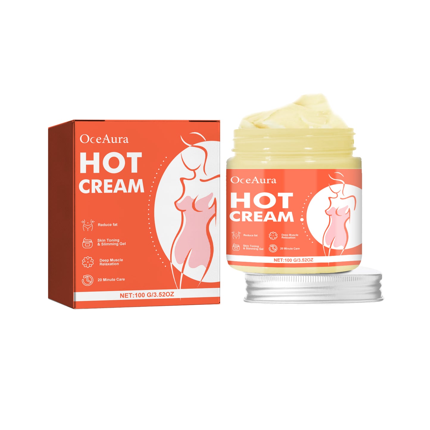 Firming Body Massage Cream with Hyaluronic Acid & Ginger Root - 100g