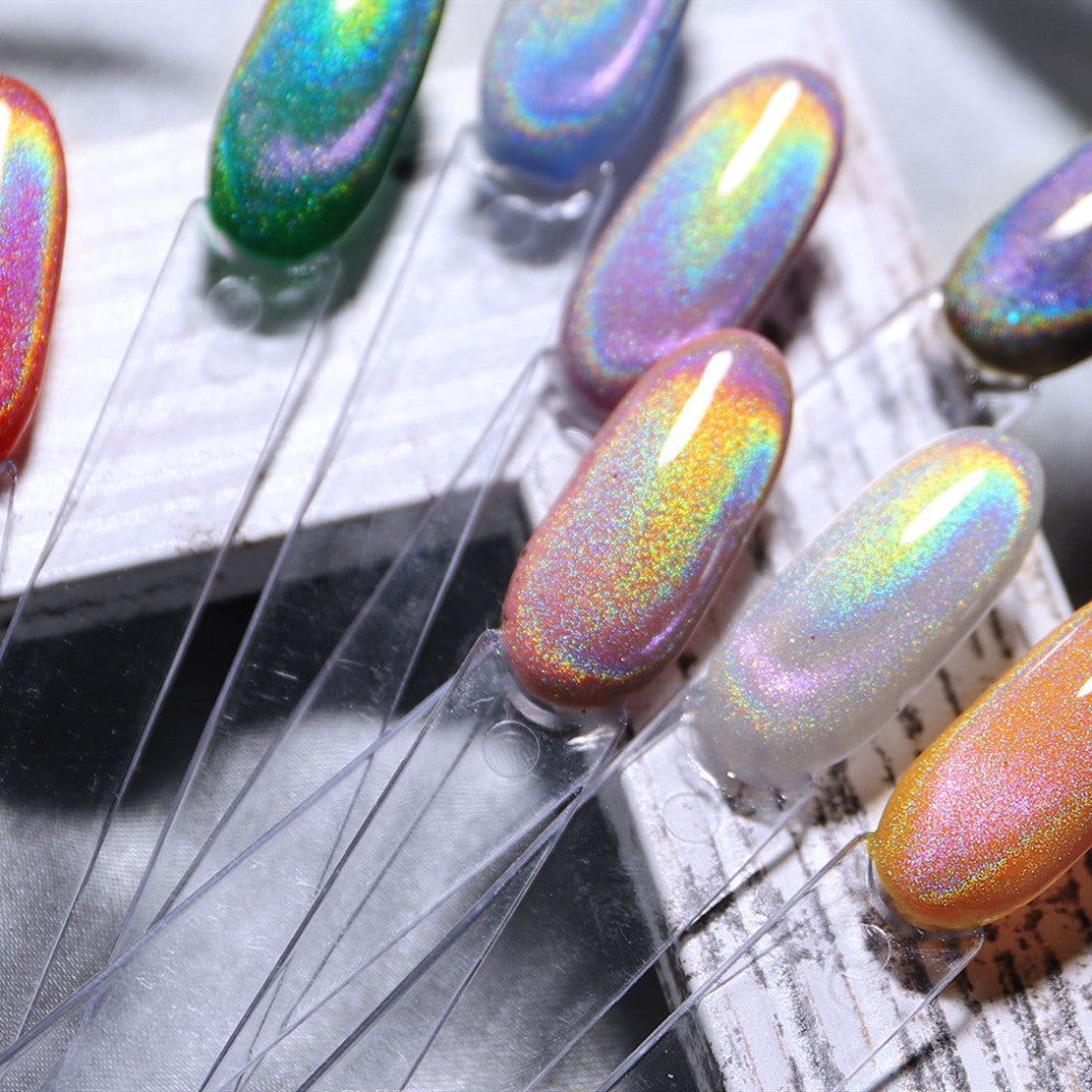 Universal Colorful Cat Eye Gel Polish - Rainbow UV Nail Art