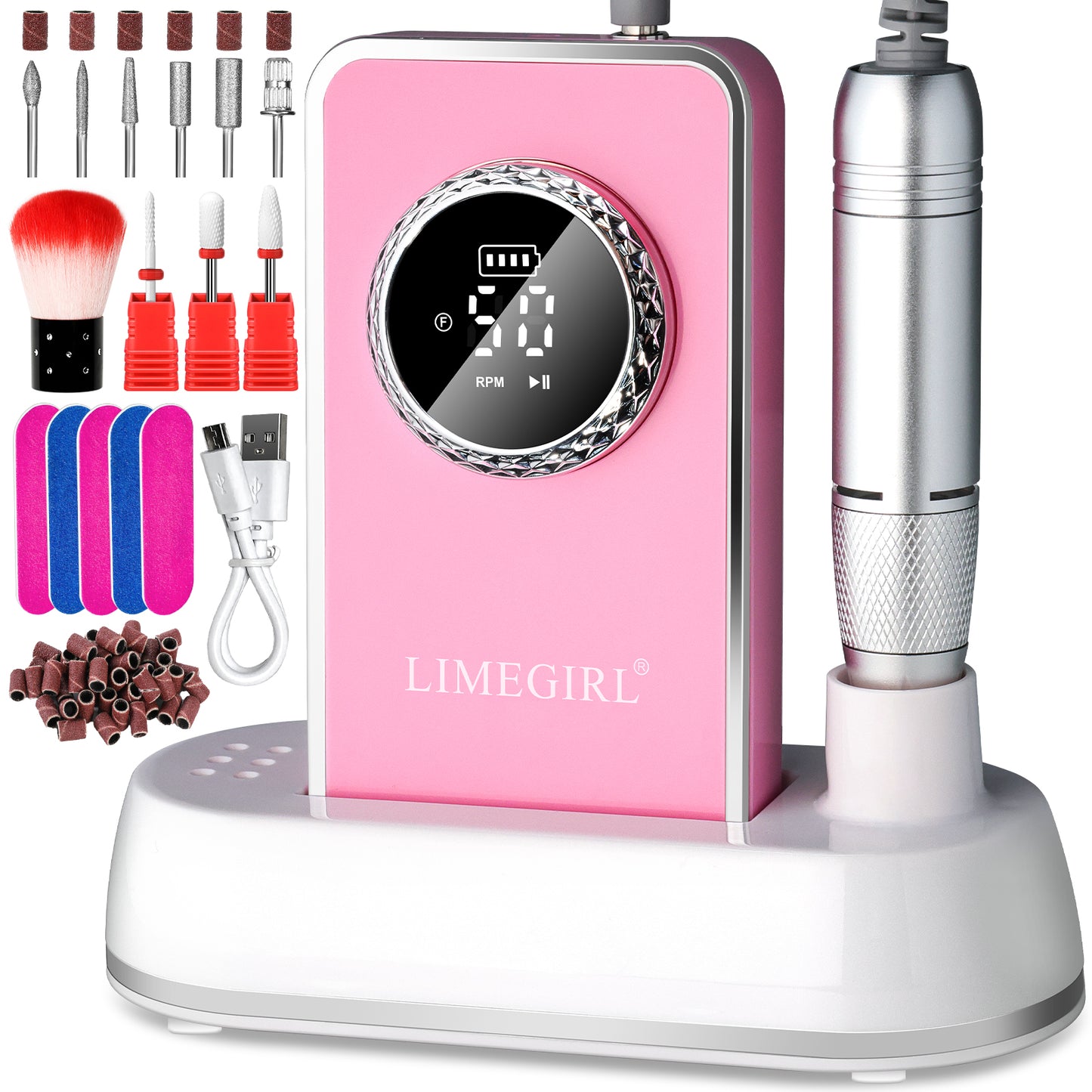 50000RPM Professional Rechargeable Nail Drill Kit for Acrylic & Gel Nails