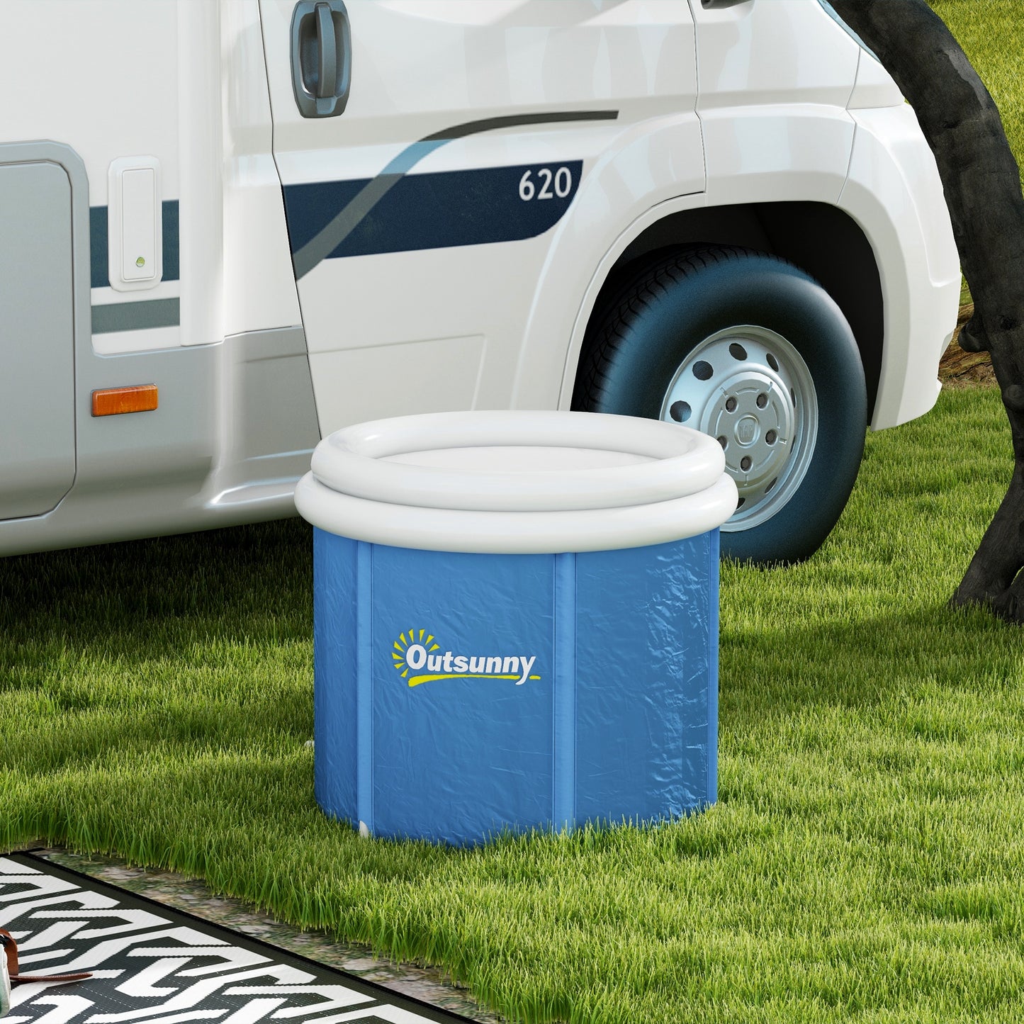 Portable Ice Bath Tub for Athletes Recovery - Dark Blue