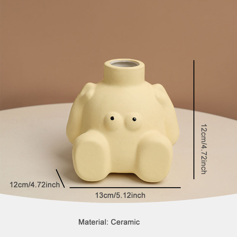 Abstract Human Shape Ceramic Vase for Living Room & Bedroom Decor