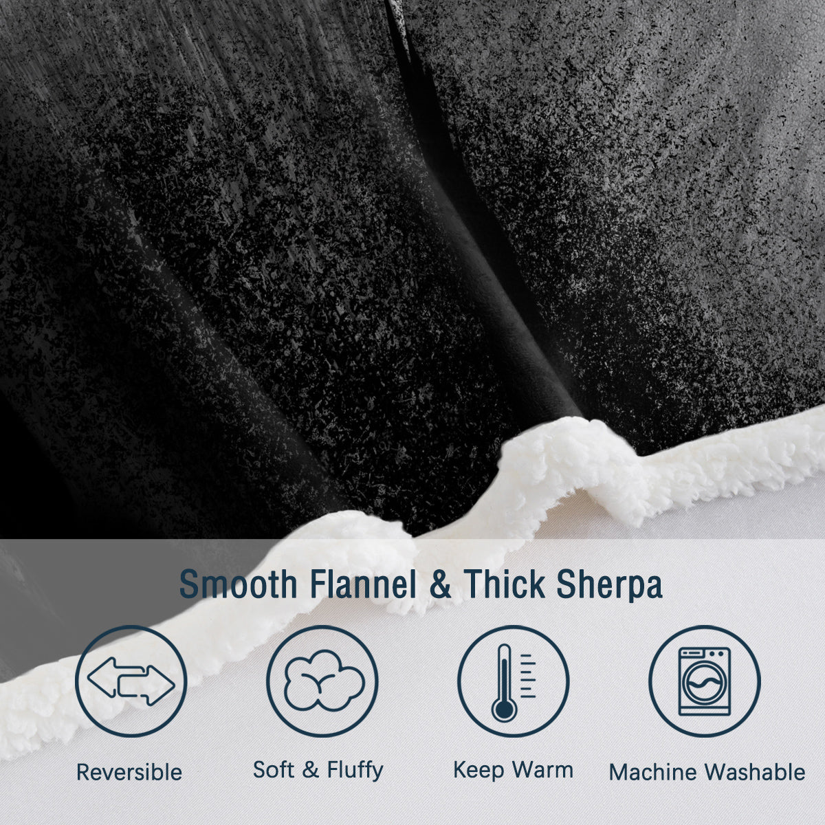 3D Elephant Printed Sherpa Fleece Blanket - Soft & Cozy