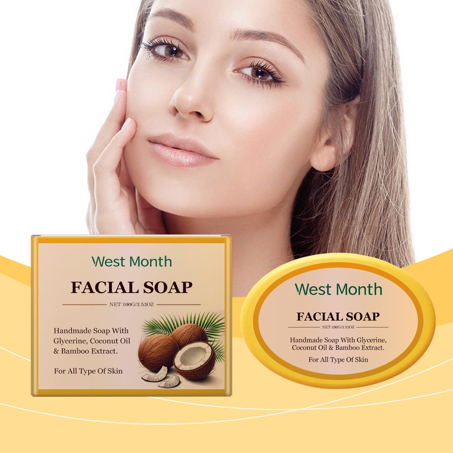 Niacinamide Moisturizing Facial Cleansing Soap - Gentle Oil-Control Bar