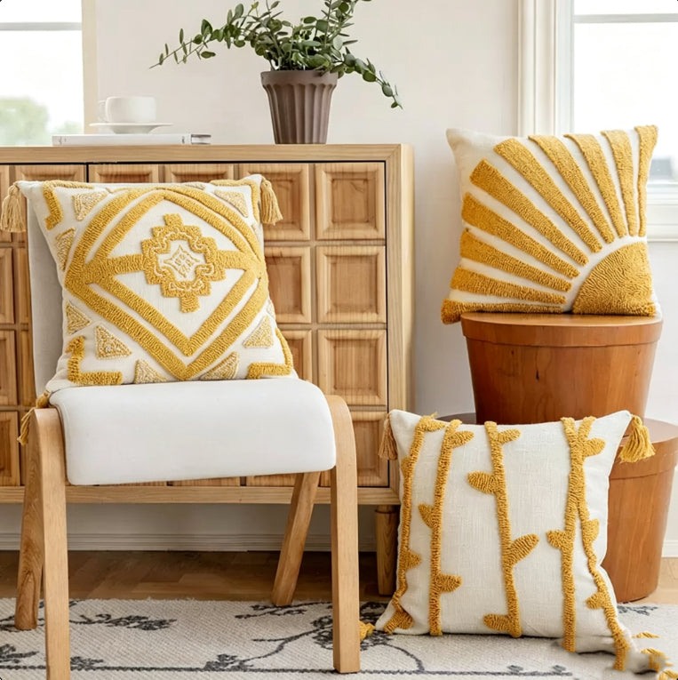 Geometric Tufted Throw Pillow Cover Nordic Style 45x45cm