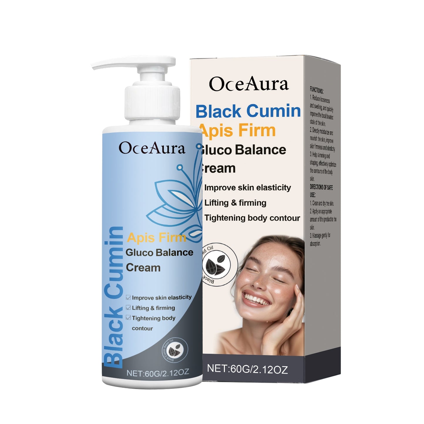 Black Cumin Apis Firm Gluco Balance Body Cream - 60g Natural Skin Care