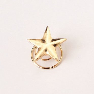 Women's Gold & Silver Pentagram Hairpin - Spring Fashion Accessory